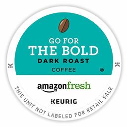 AmazonFresh 12 Ct. K-Cups, Go For the Bold Dark Roast, Keurig K-Cup Brewer Compatible