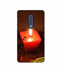 Amazon Brand - Solimo Designer Candle Light 3D Printed Hard Back Case Mobile Cover for Nokia 5