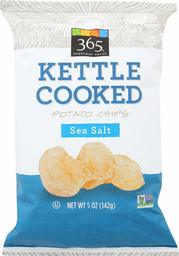 365 Everyday Value, Kettle Cooked Potato Chips, Sea Salt, 5 oz