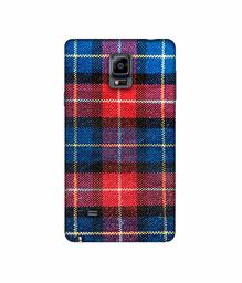 Amazon Brand - Solimo Designer Check Cloth 3D Printed Hard Back Case Mobile Cover for Samsung Galaxy Note 4