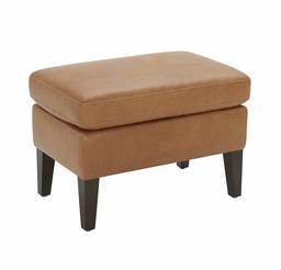 Amazon Brand – Stone & Beam Wingard Leather Ottoman, 26.4