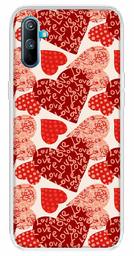 Amazon Brand - Solimo Designer Multicolor Heart Clip Art Red Pattern Design Printed Soft Back Case Mobile Cover for Realme C3