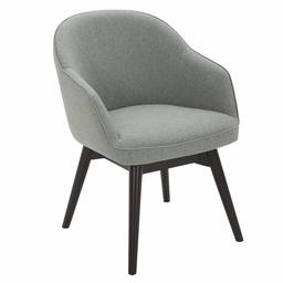 Amazon Brand – Rivet Vern Contemporary Round Back Swivel Dining Chair with Arms, 23