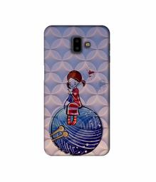 Amazon Brand - Solimo Designer Lady Vector Patternn 3D Printed Hard Back Case Mobile Cover for Samsung Galaxy J6 Plus