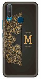 Amazon Brand - Solimo Designer Black Pattern Alphabet-M 3D Printed Hard Back Case Mobile Cover for Vivo Y17