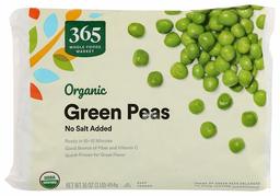 365 Everyday Value, Organic Green Peas, No Salt Added, 16 oz, (Frozen)