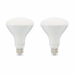 AmazonBasics Ampoule LED BR30 avec variateur d'intensité, durée de vie de 10 000 heures 2-Pack Blanc clair