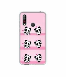 Amazon Brand - Solimo Designer Panda Pattern UV Printed Soft Back Case Mobile Cover for LG W30