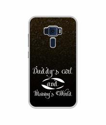 Amazon Brand - Solimo Designer Daddy's Girl and Mummy World UV Printed Soft Back Case Mobile Cover for Asus Zenfone 3 ZE520KL