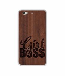 Amazon Brand - Solimo Designer Girl Boss On Wood UV Printed Soft Back Case Mobile Cover for Gionee S6