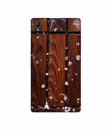 Amazon Brand - Solimo Designer Wood with Snow 3D Printed Hard Back Case Mobile Cover for Sony Xperia Z1 L39H