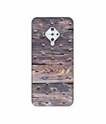 Amazon Brand - Solimo Designer Wooden Blocks Check 3D Printed Hard Back Case Mobile Cover for Vivo S1 Pro