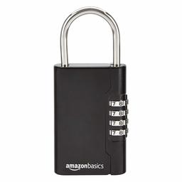 AmazonBasics Portable 4-Digit Key Lock Box, Black, 1-Pack