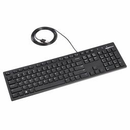 AmazonBasics Matte Black Wired Keyboard - US Layout (QWERTY) (Renewed)