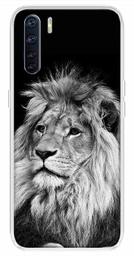 Amazon Brand - Solimo Designer Multicolor Lion Design Black Printed Soft Back Case Mobile Cover for Oppo F15