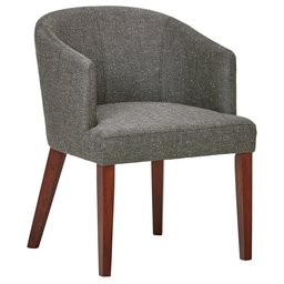 Amazon Brand – Rivet Alfred Mid-Century Modern Wide Curved Back Accent Kitchen Dining Room Chair, 25.2