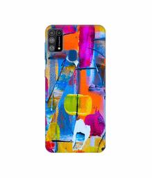 Amazon Brand - Solimo Designer Multicolor Box Texture 3D Printed Hard Back Case Mobile Cover for Samsung Galaxy M31