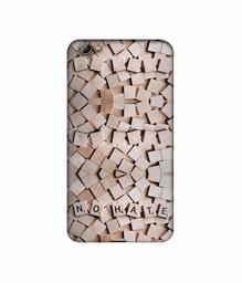 Amazon Brand - Solimo Designer No Hate On Wooden Block 3D Printed Hard Back Case Mobile Cover for Vivo Y66