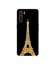 Amazon Brand - Solimo Designer Golden Pairs 3D Printed Hard Back Case Mobile Cover for Oppo A91