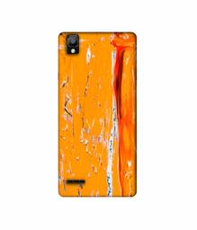 Amazon Brand - Solimo Designer Gold Yellow Paint 3D Printed Hard Back Case Mobile Cover for Oppo A35