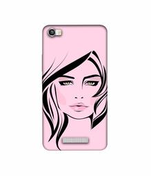 Amazon Brand - Solimo Designer Pink Lady Pattern 3D Printed Hard Back Case Mobile Cover for Lava Iris X8