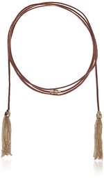 Getaway Choker Necklace, Brown, One Size