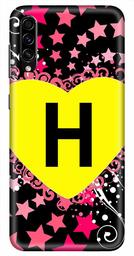 Amazon Brand - Solimo Designer Heart Pattern Alphabet-H 3D Printed Hard Back Case Mobile Cover for Samsung Galaxy A50s