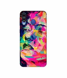 Amazon Brand - Solimo Designer Multicolor Lady Vector 3D Printed Hard Back Case Mobile Cover for Samsung Galaxy M21