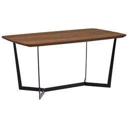 Amazon Brand – Rivet Modern Industrial Wood and Metal Pedestal Dining Room Table, 63