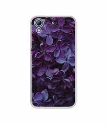 Amazon Brand - Solimo Designer Purple Flowers UV Printed Soft Back Case Mobile Cover for HTC Desire 626/HTC Desire 628