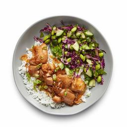 Amazon  Meal Kits,  Teriyaki Chicken Bowl with Edamame & Cucumber-Red Cabbage Slaw , Serves 2