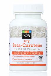 365 Everyday Value, Dry Beta-Carotene 25000 IU, 100 ct