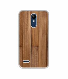 Amazon Brand - Solimo Designer Wooden Art UV Printed Soft Back Case Mobile Cover for LG K9