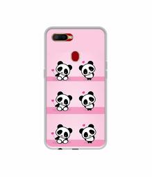 Amazon Brand - Solimo Designer Panda Pattern UV Printed Soft Back Case Mobile Cover for Oppo A5s