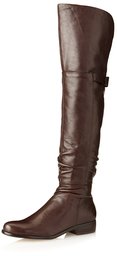 Sixth + Love Women's Cassandra Over The Knee Slouch Tall Boot, Coffee, 11 M US