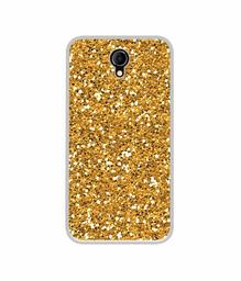 Amazon Brand - Solimo Designer Golden Sparkle UV Printed Soft Back Case Mobile Cover for Micromax Bharat 4 Q440