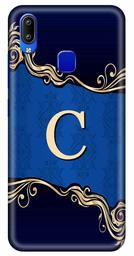 Amazon Brand - Solimo Designer Blue Pattern Alphabet-C 3D Printed Hard Back Case Mobile Cover for Vivo Y93