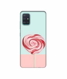 Amazon Brand - Solimo Designer Round Candy 3D Printed Hard Back Case Mobile Cover for Samsung Galaxy A51