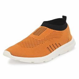 Bourge Men's Vega-13 Mustard and Black Running Shoes-7 UK (41 EU) (8 US) (Vega-13-07)