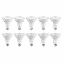 AmazonCommercial 75 Watt Equivalent, 15000 Hours, Dimmable, 800 Lumens, Energy Star Compliant, PAR30 LED Light Bulb - Pack of 10, Daylight