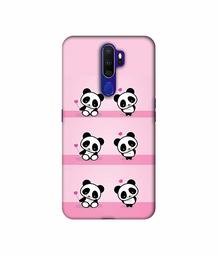 Amazon Brand - Solimo Designer Panda Pattern 3D Printed Hard Back Case Mobile Cover for Oppo A9 (2020)