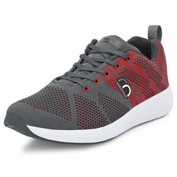 Bourge Men's Loire-154 D.Grey and Red Footwear-8 UK (42 EU) (9 US) (Loire-154-08)