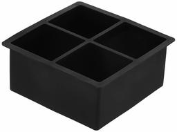 Amazon Brand - Solimo 4 Cavity Silicone Ice Tray, Black