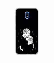 Amazon Brand - Solimo Designer Couples Standing in Rain UV Printed Soft Back Case Mobile Cover for Mi Redmi 8A