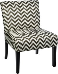 Red Hook Martina Contemporary Upholstered Armless Accent Chair - Grey Chevron