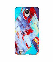 Amazon Brand - Solimo Designer Blue and Red Brush Texture 3D Printed Hard Back Case Mobile Cover for Vivo Y21L