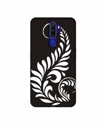 Amazon Brand - Solimo Designer Simple White Rangoli 3D Printed Hard Back Case Mobile Cover for Oppo A9 (2020)