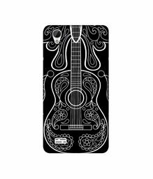 Amazon Brand - Solimo Designer White Gitar On Black 3D Printed Hard Back Case Mobile Cover for Vivo Y31