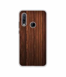 Amazon Brand - Solimo Designer Wooden Texture UV Printed Soft Back Case Mobile Cover for Lenovo K10 Plus