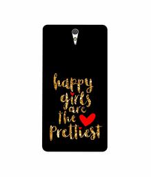 Amazon Brand - Solimo Designer Happy Girls are The Prettiest 3D Printed Hard Back Case Mobile Cover for Sony Xperia C5 Ultra Dual